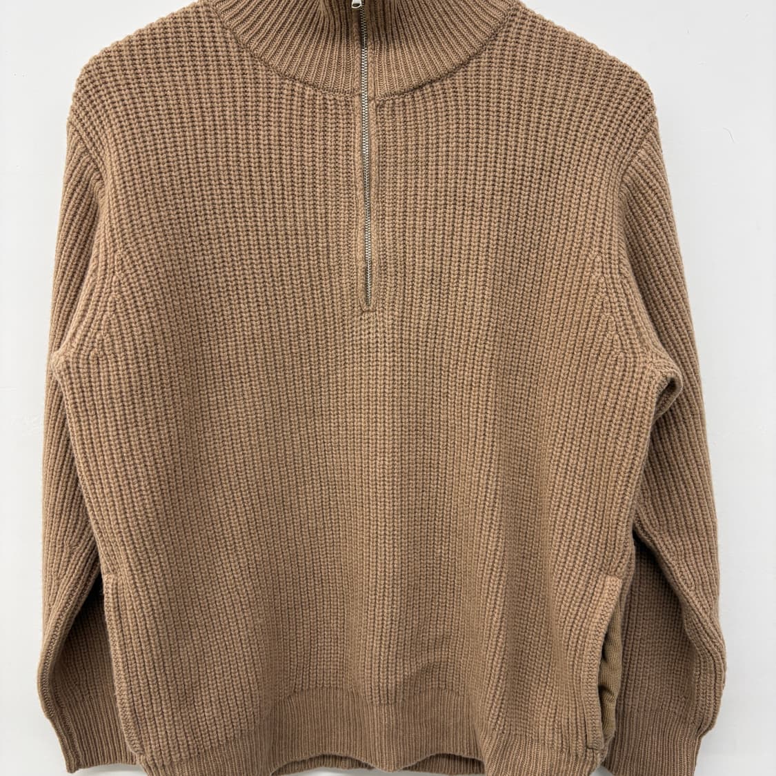 오르치발 브라운 꽈배기 하프넥 니트 여성 M 상품이미지2