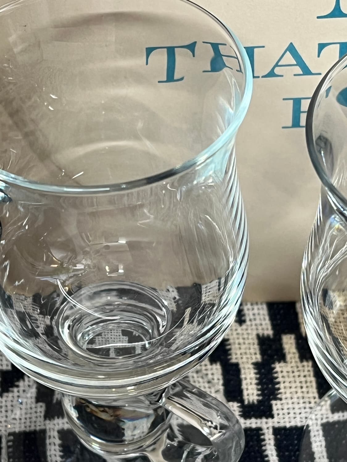 VTG 80s Irish Coffee Glas Classic Handle 상품이미지10