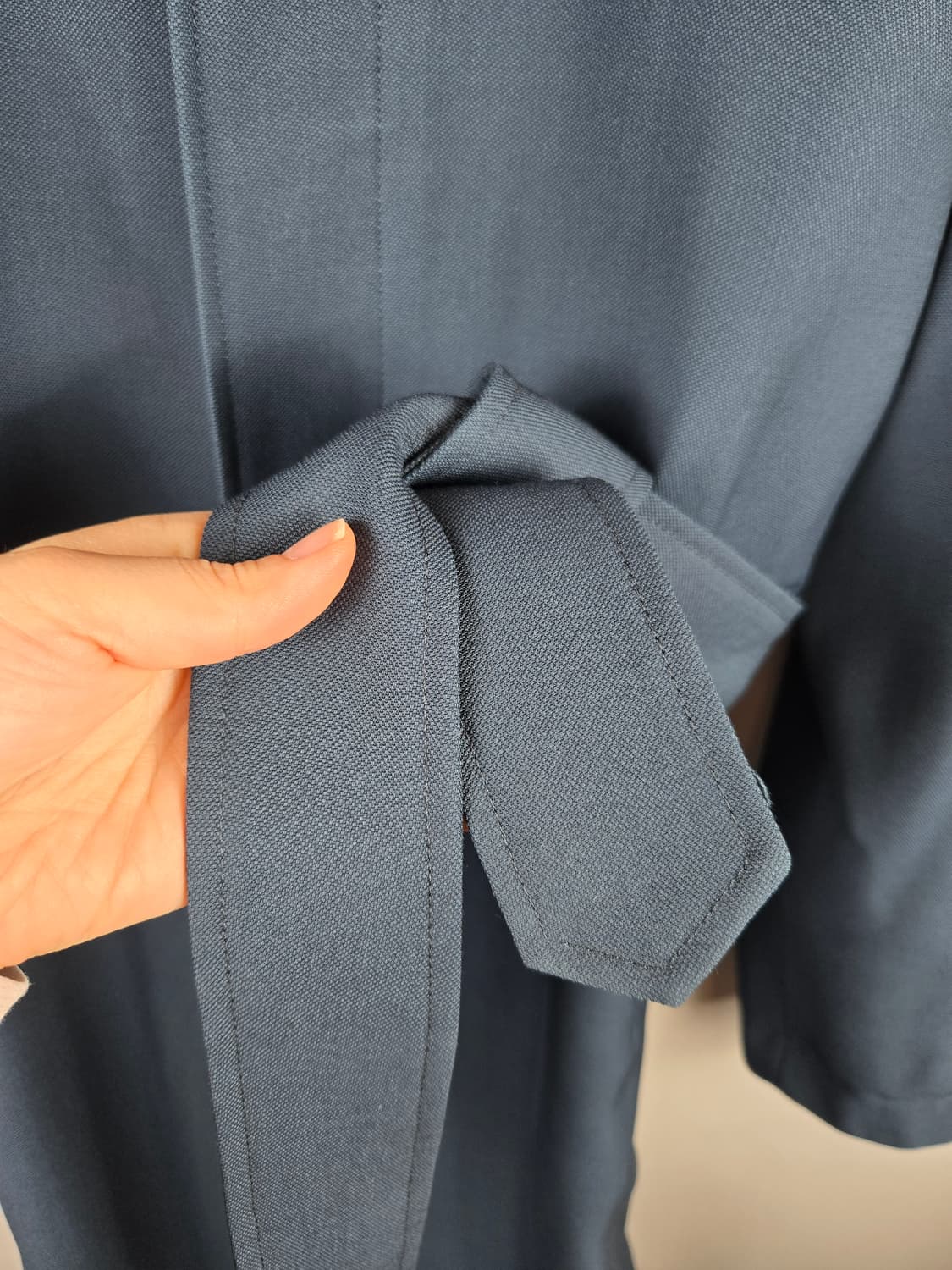 [무료배송]자라 L 남성 롱 트렌치코트 맥코트 코트 네이비 옴므 상품이미지8