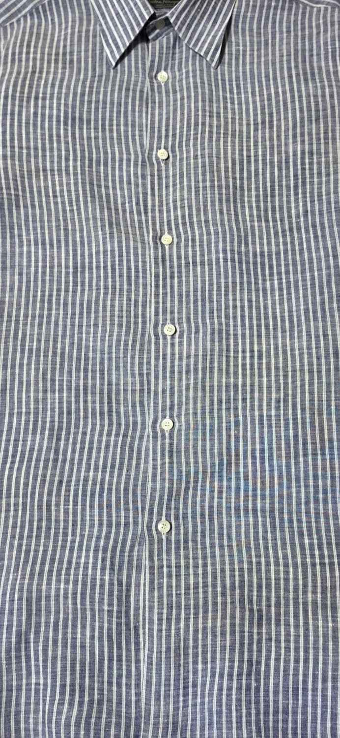 살바토레 페라가모 스트라이프 리넨 셔츠 M 상품이미지5