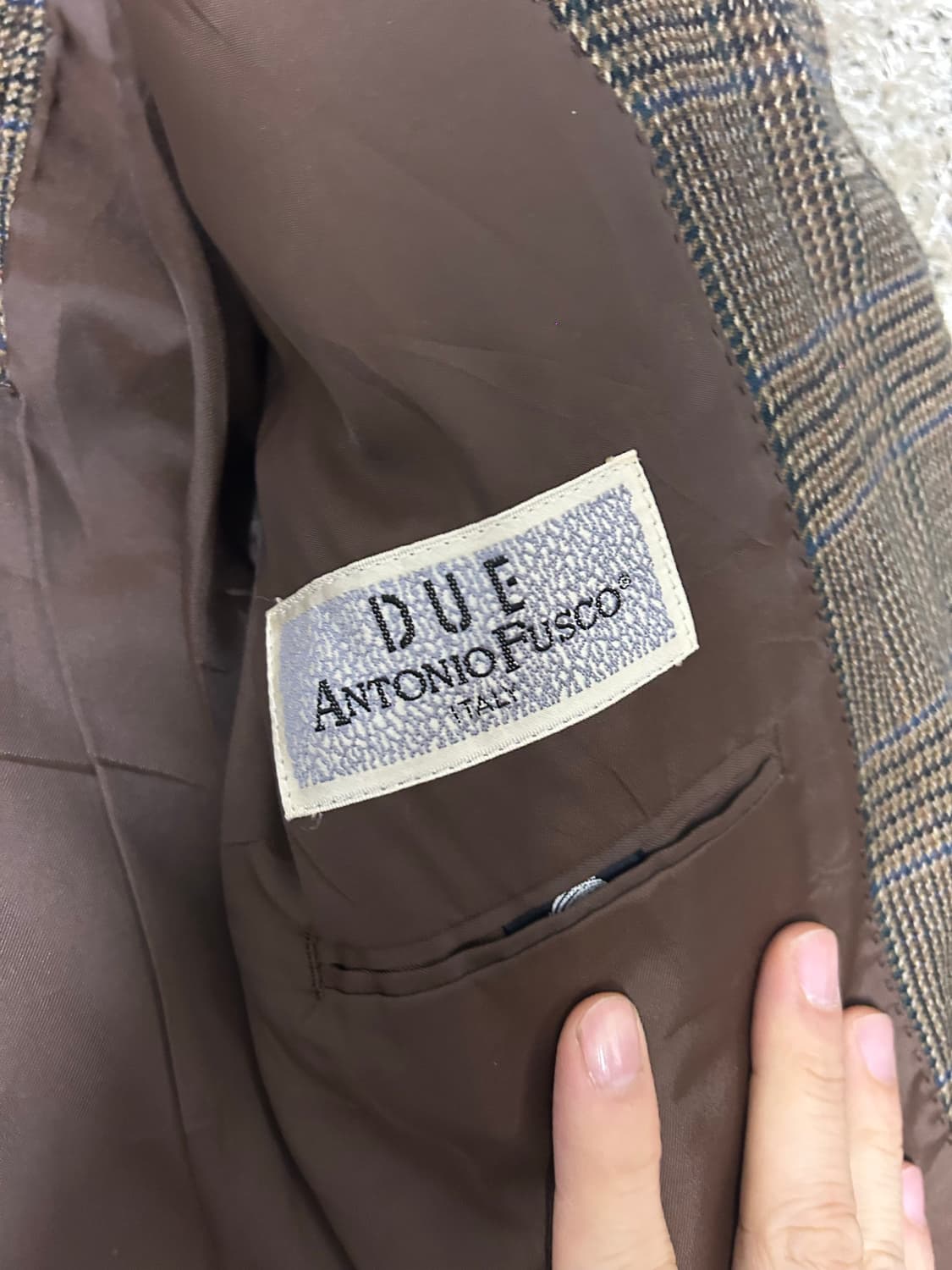 일본판 안토니오푸스코 울 체크블레이저 사이즈 105 상품이미지4