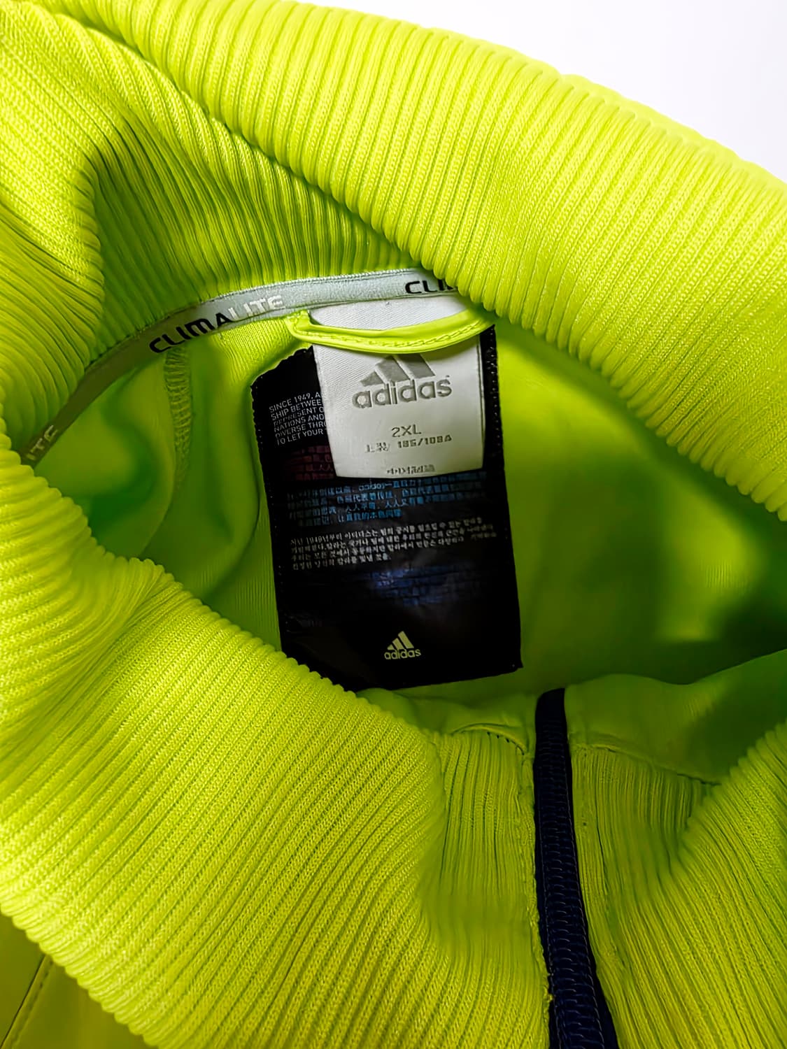 [아디다스] 눈부신 형광 라임 프라다원단 빈티지 윈터 져지 xl 상품이미지3