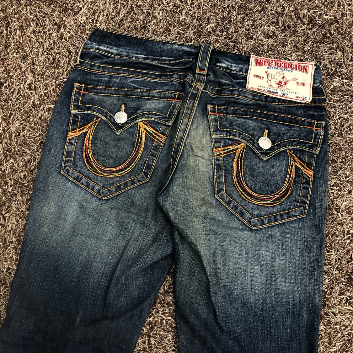 트루릴리전 레인보우 조이 플레어 부츠컷 워싱 데님 팬츠 상품이미지3