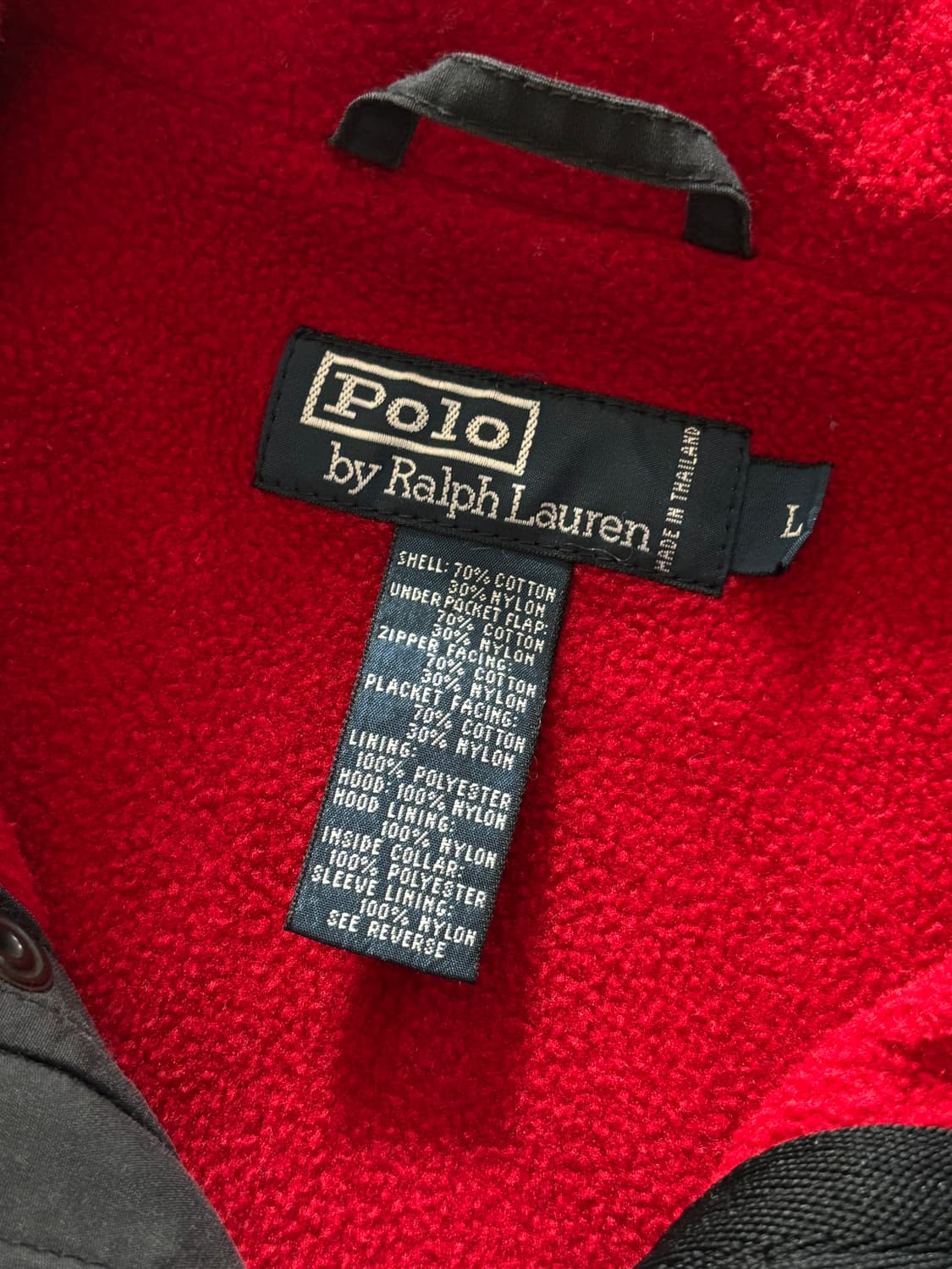 Polo 폴로 랄프로렌 90‘s 블랙 플리스 파카 상품이미지5