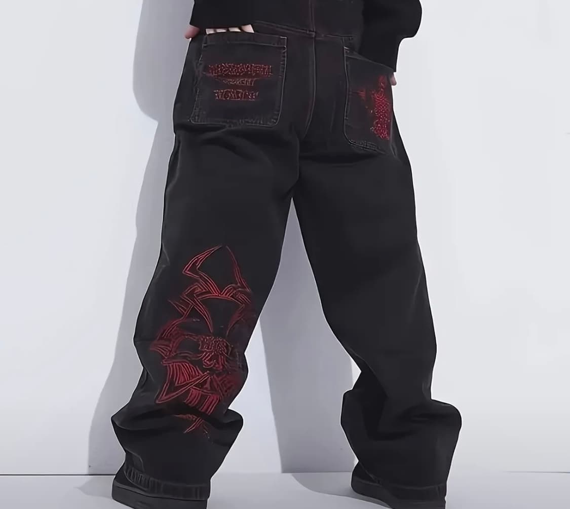 뒷프린팅 빈티지 팬츠 상품이미지1