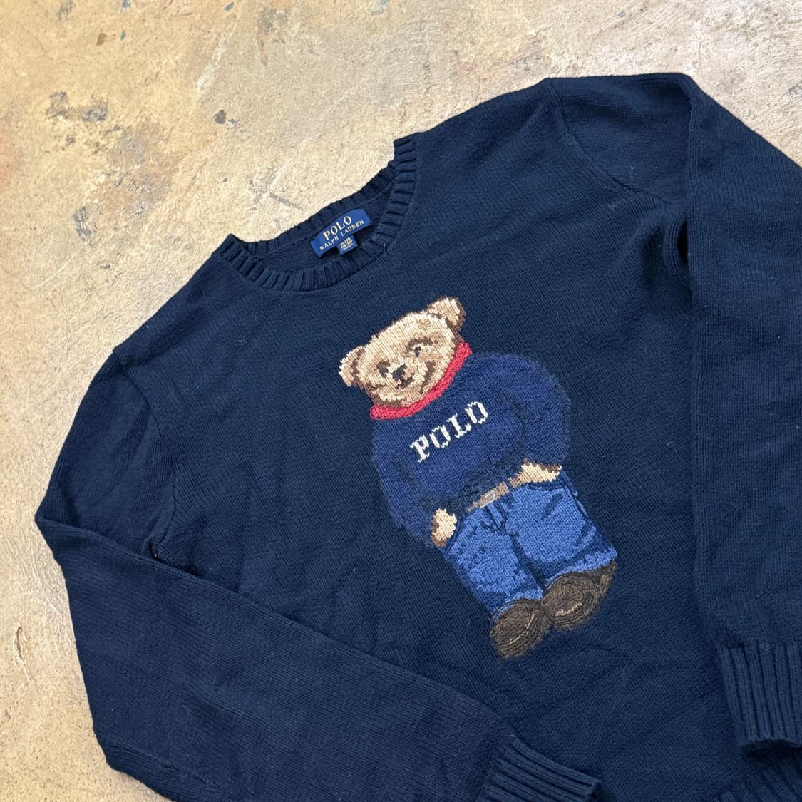 폴로 랄프로렌 한정판 레어 테디베어 네이비 스웨터 니트 상품이미지1