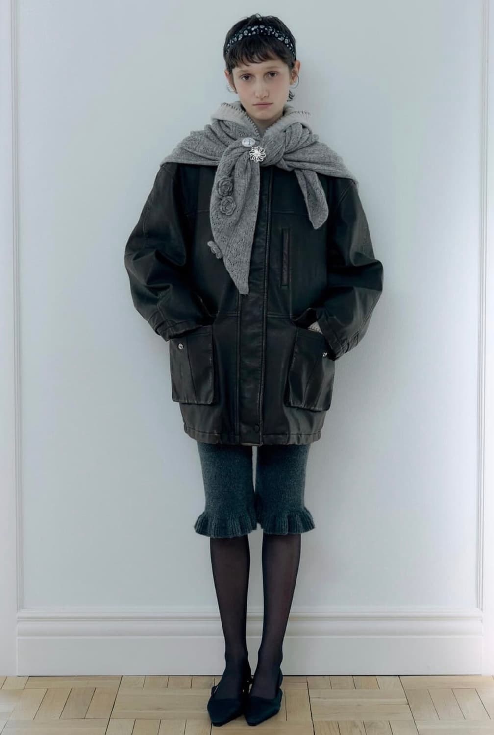 시눈 워싱 레더 자켓 상품이미지3