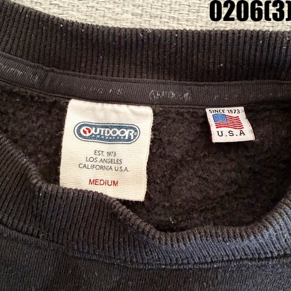 [M] 아웃도어 블랙 맨투맨 티셔츠 0206(3) 상품이미지3