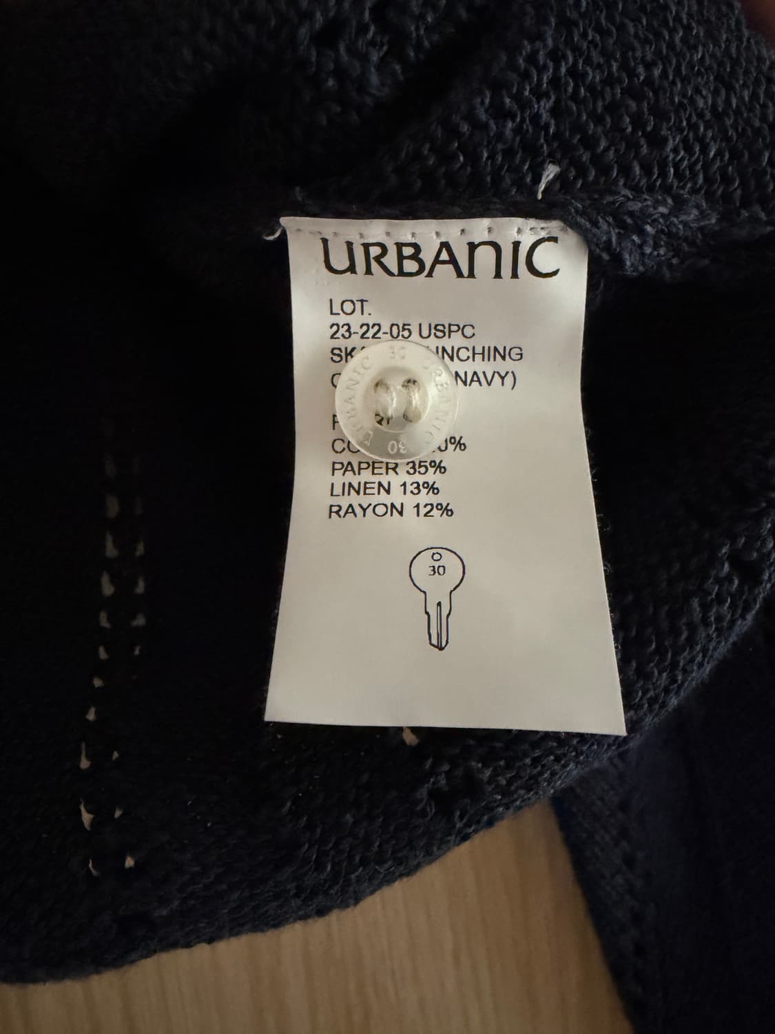 urbanic30 skashi punching cardigan navy 상품이미지4