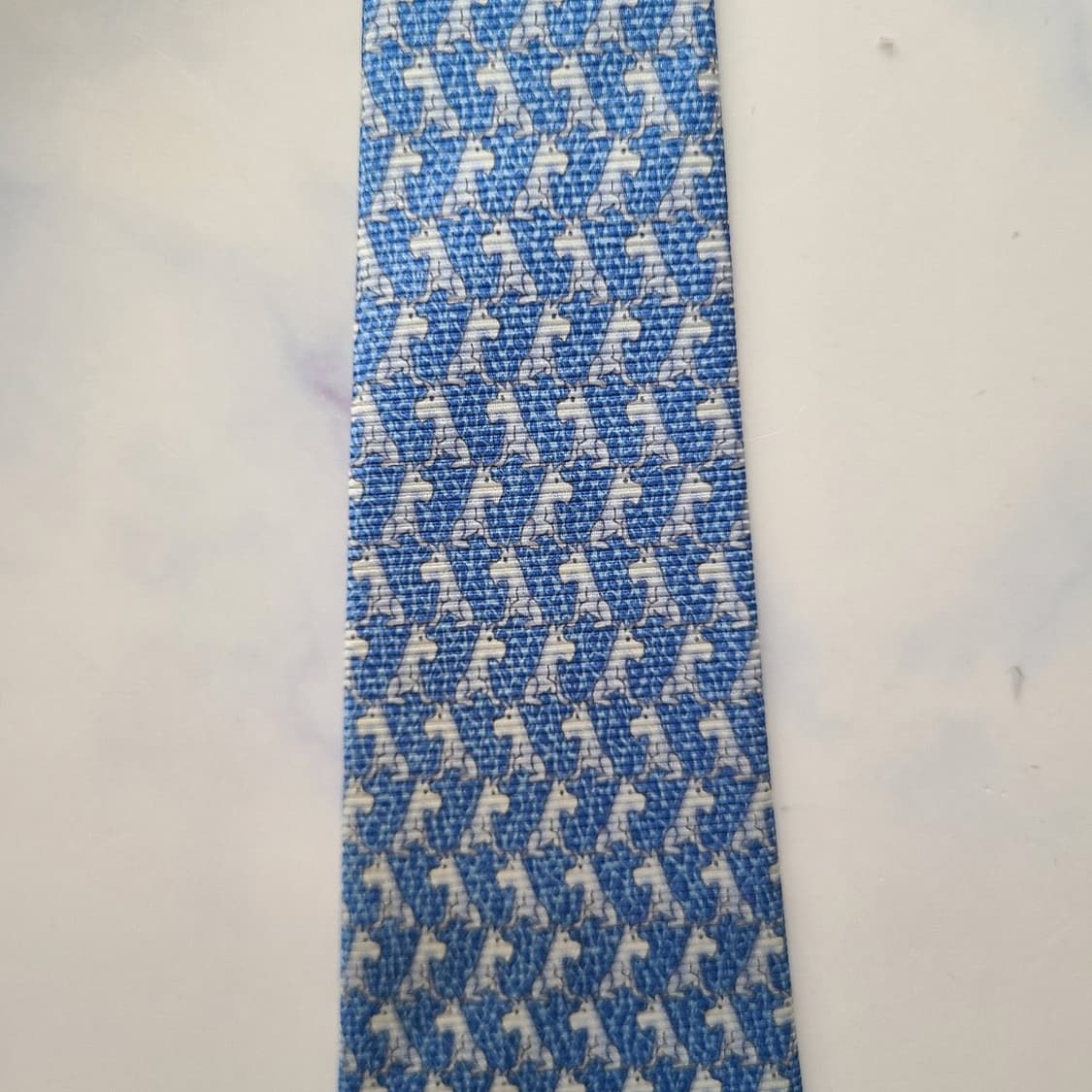 불가리 블루 애니멀 패턴 세븐폴드 넥타이 9.7cm A+~A등급 g5
 상품이미지10