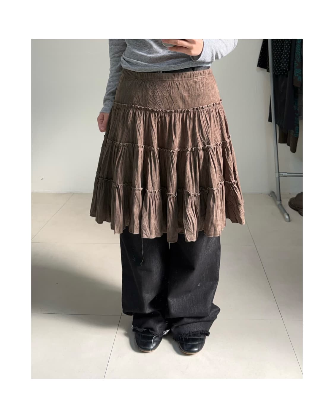 빈티지 미디 스커트 상품이미지1