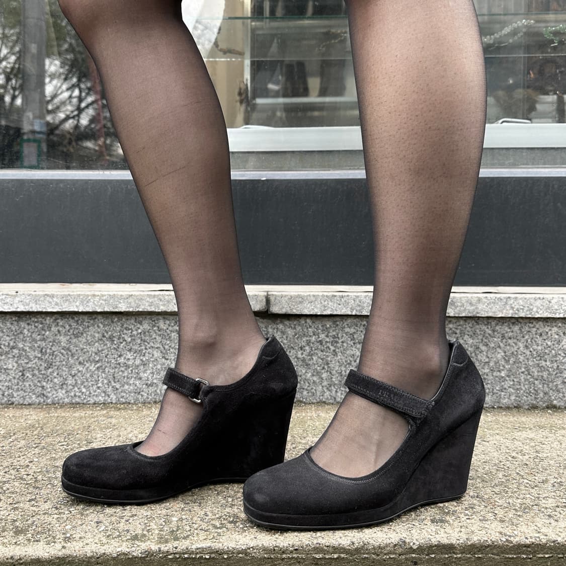 00s 빈티지 프라다 스포트 스웨이드 웨지 힐 상품이미지8