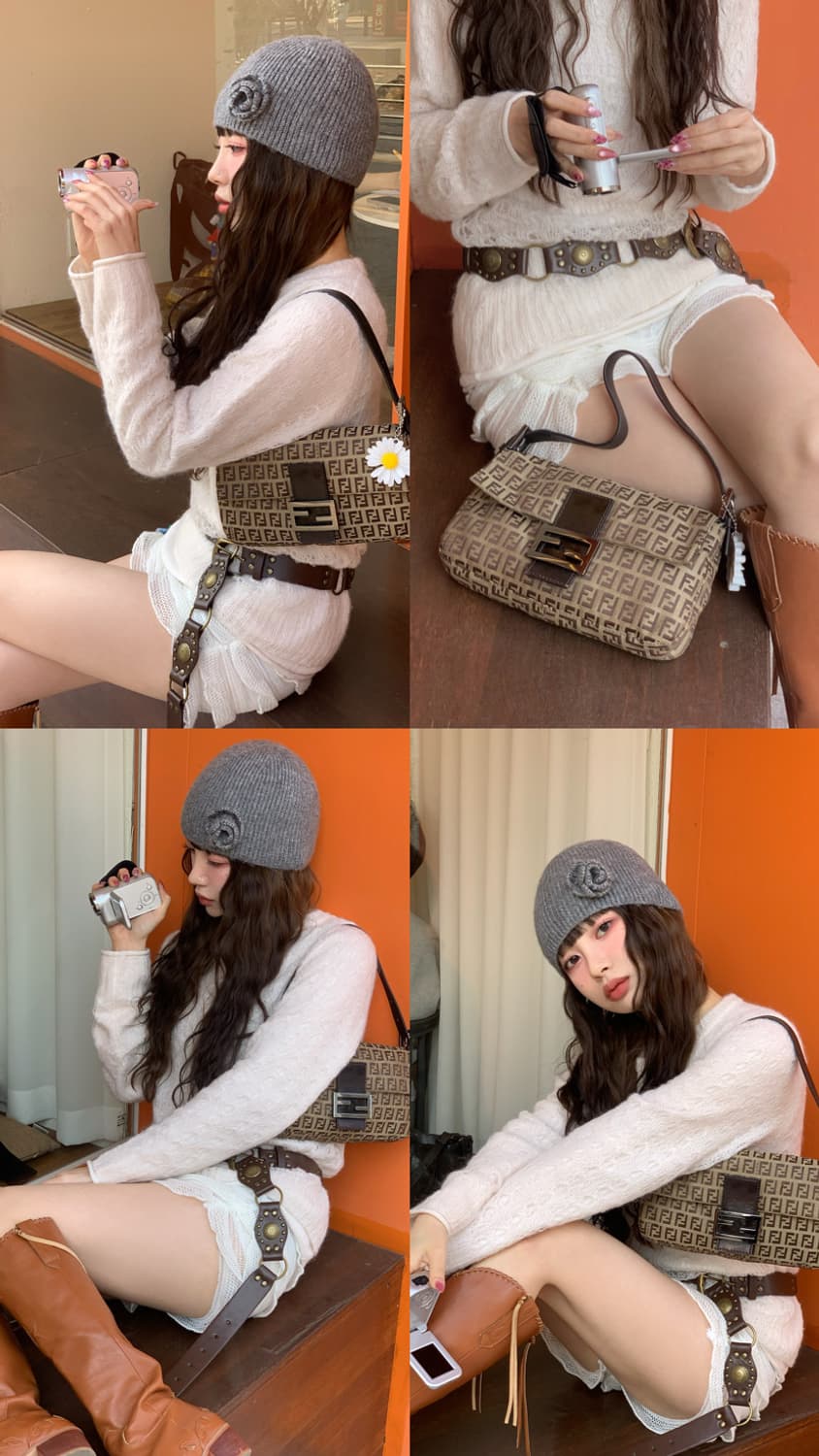 펜디 주키노 바게트백 라이트브라운 상품이미지2