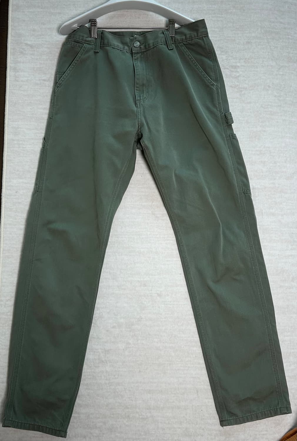 칼하트윕 싱글니 카펜터팬츠 모스그린 30/32사이즈 상품이미지1