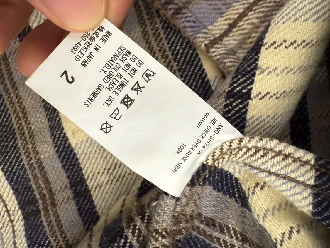 안셀름 넬 체크 오버 워커 셔츠 아이보리 2사이즈 상품이미지6