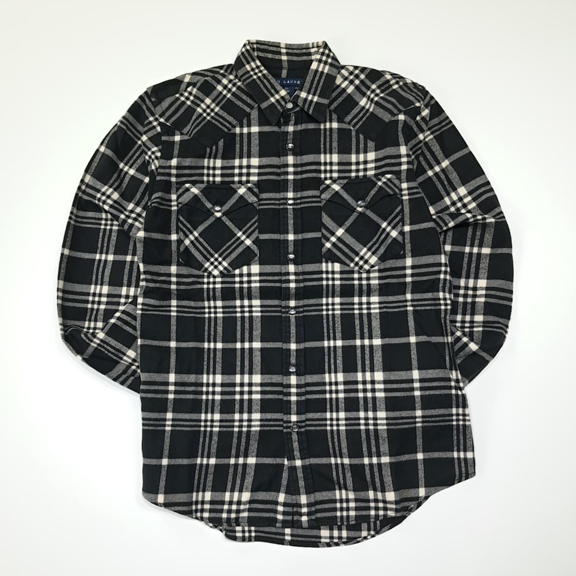 CL865 M 폴로 블랙 클래식 웨스턴 체크 셔츠 남방 상품이미지1