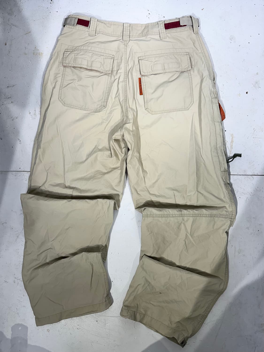 빈티지 베이지 유틸리티 멀티 포켓 와이드 카고 팬츠 L 상품이미지5