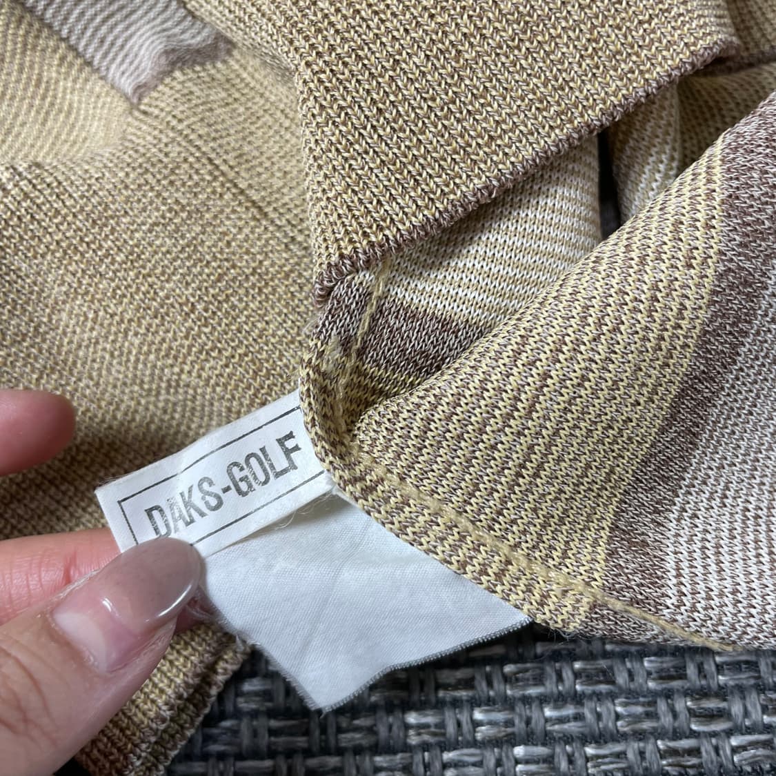 닥스 브라운 옐로우 체크 니트 베스트 100 상품이미지5