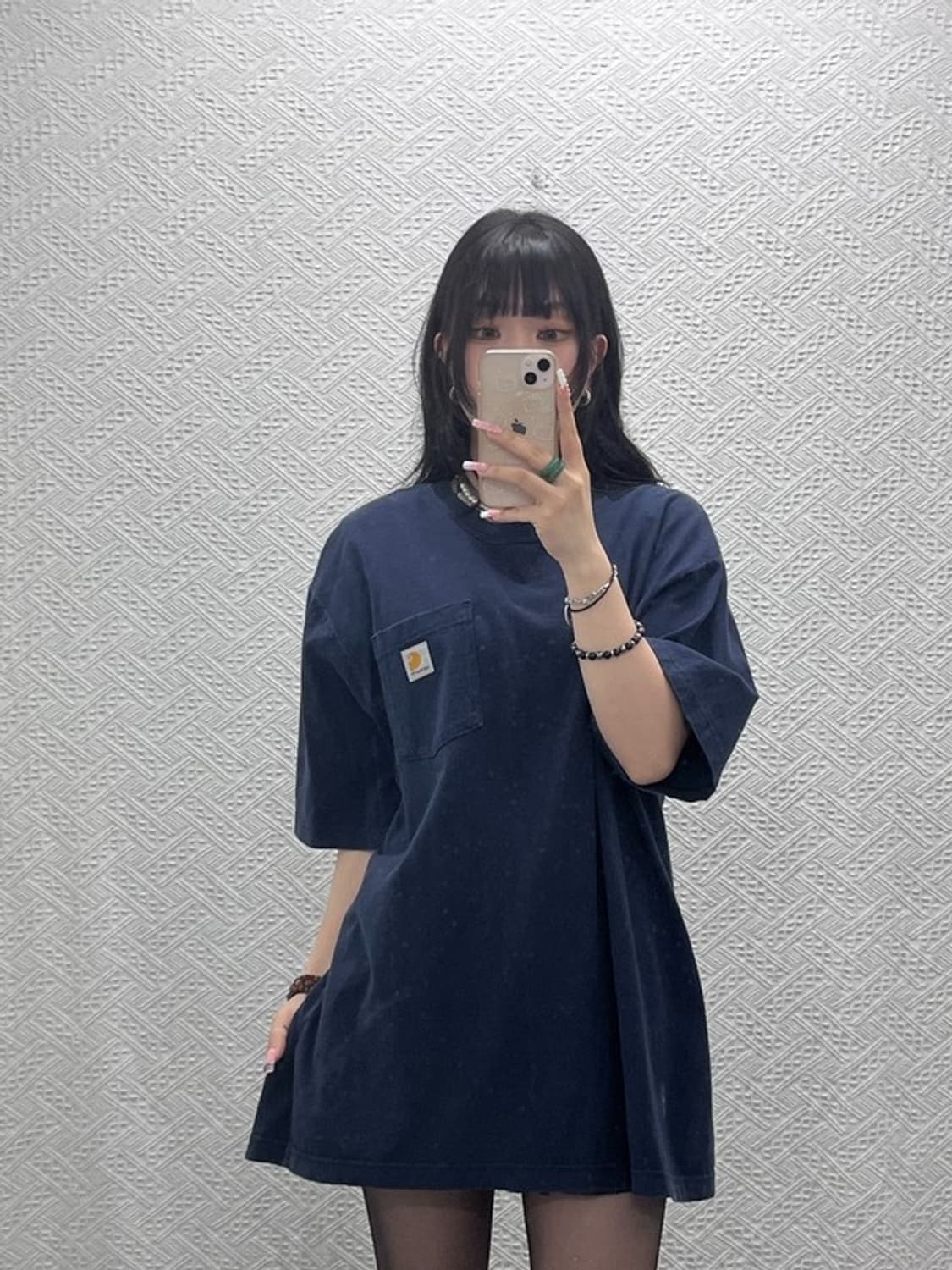 칼하트 빈티지 모던 캐주얼 박스로고 포켓 반팔티 L C12178 상품이미지1