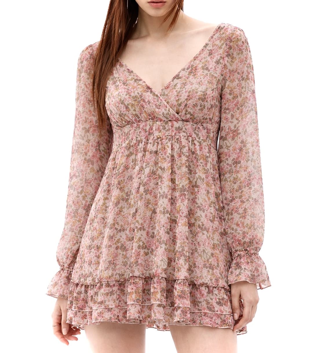 빈티지 모리걸 쉬폰 플라워 원피스  상품이미지1