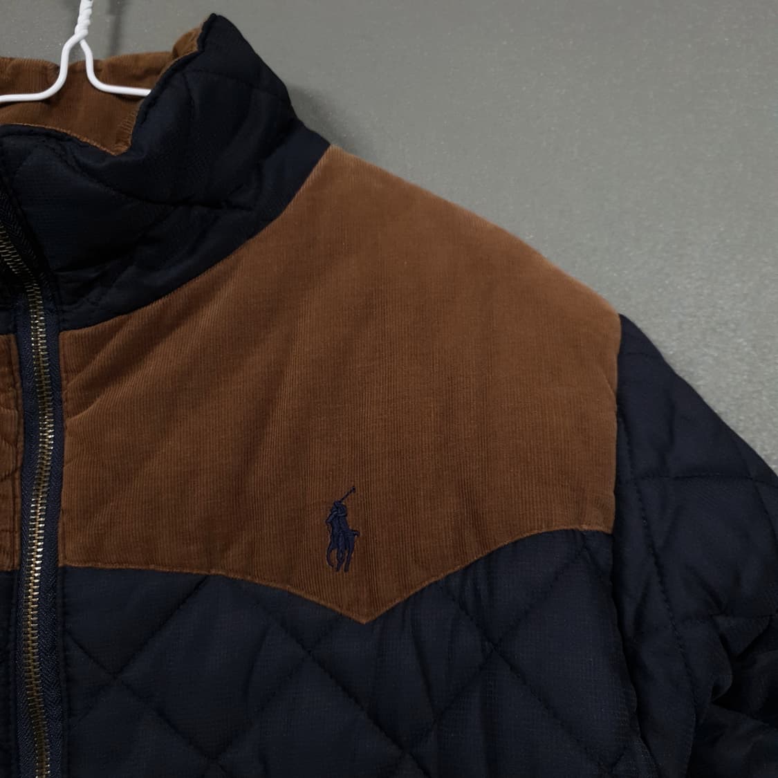 XL) 폴로 랄프로렌 USA 포니 코듀로이 골덴 배색 퀼팅 헌팅 자켓 상품이미지3