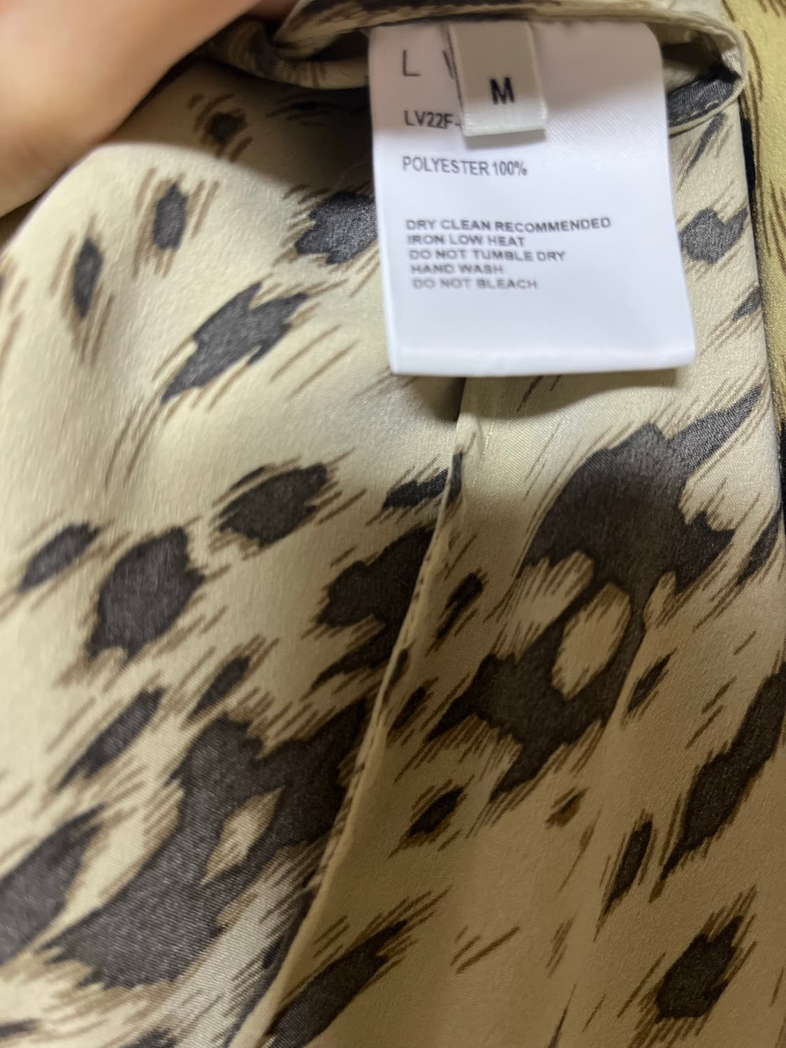 LVIR 르비에르 레오파드 패턴 셔링 맥시 드레스 M 상품이미지4