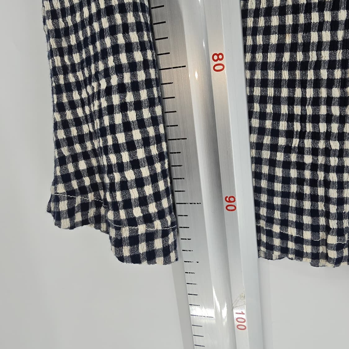 일본 빈티지 깅엄체크 퍼프 롱 원피스 상품이미지6