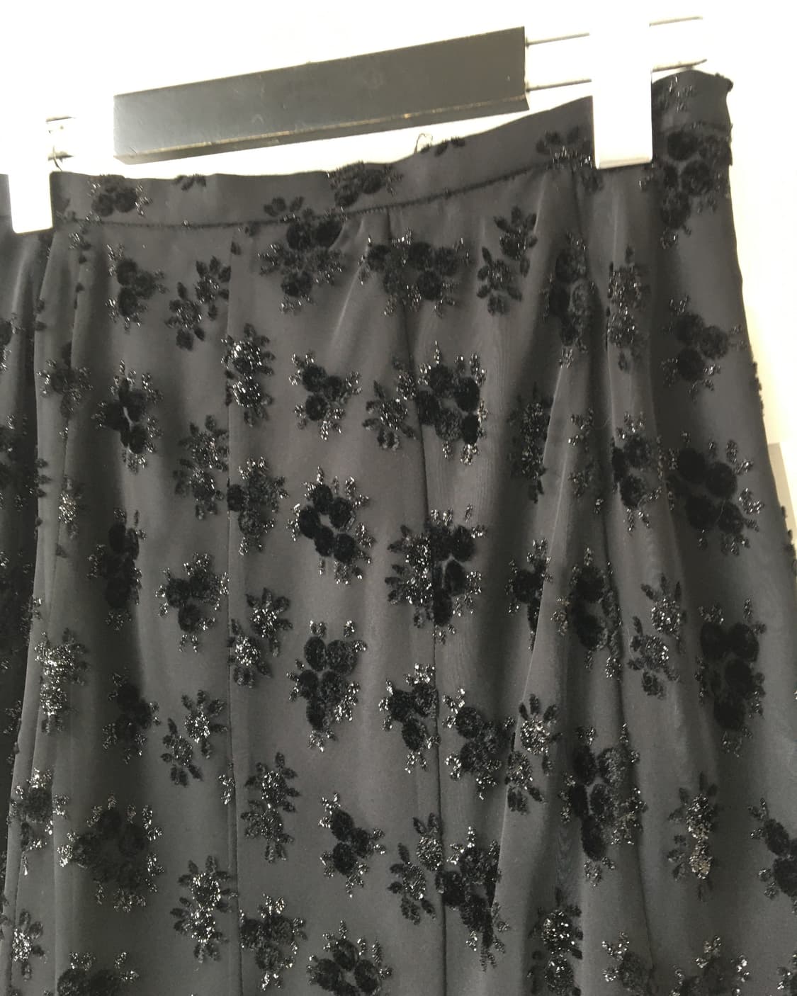 Glitter flower pattern flare skirt 상품이미지3
