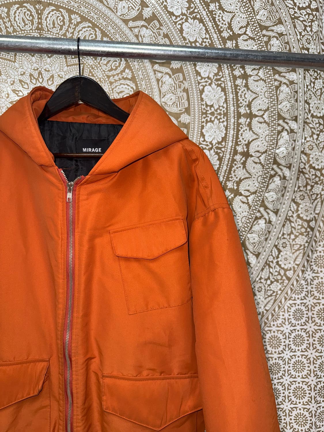 빈티지 오렌지 포켓 패딩 점퍼 상품이미지4