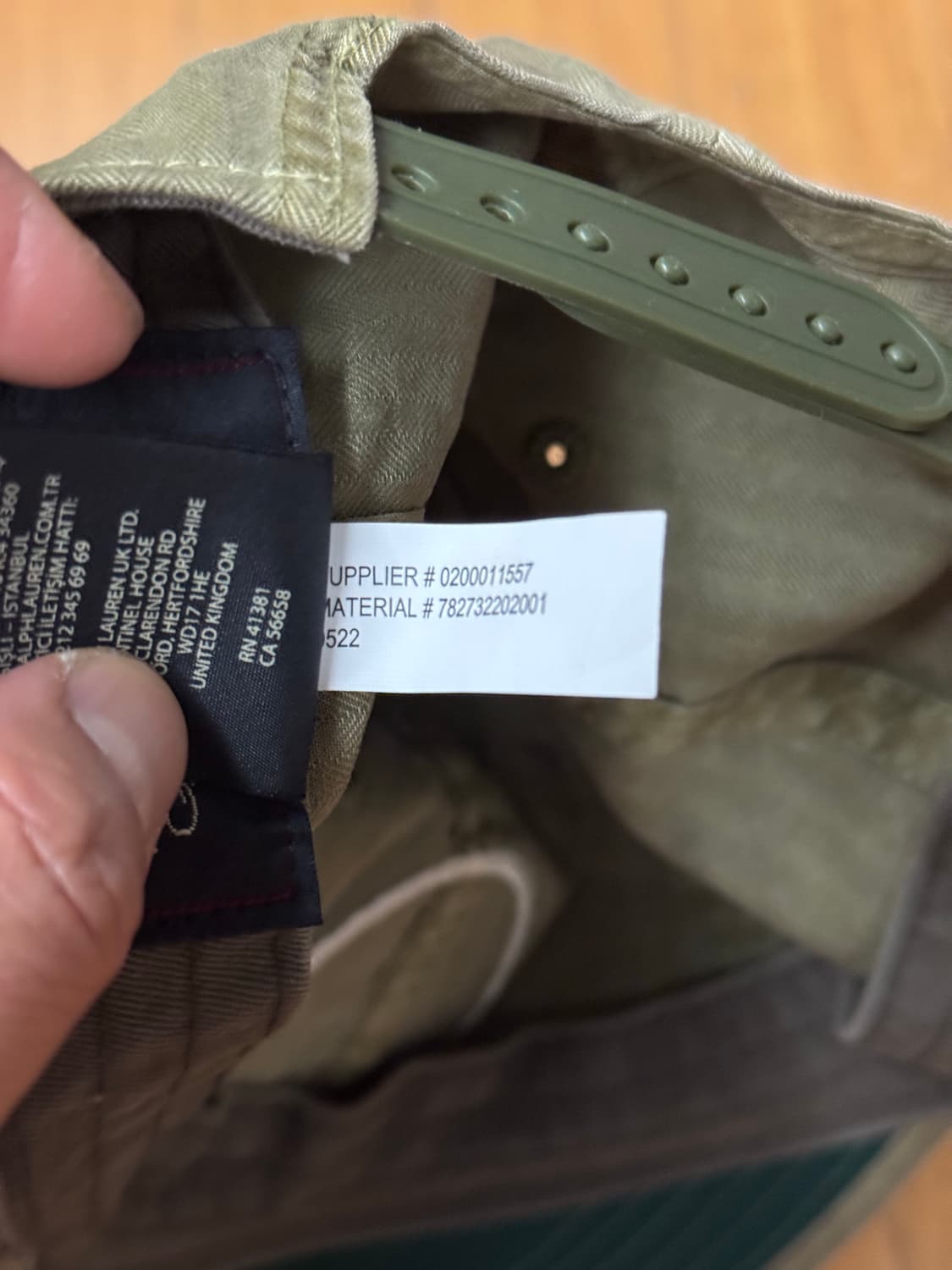 RRL 더블알엘 랄프로렌 폴로 윙로고 모자 볼캡 카키색 상품이미지3