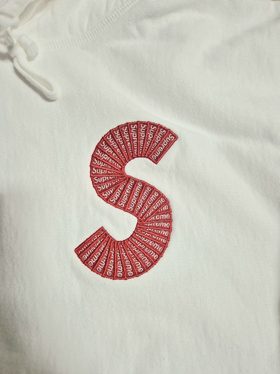 슈프림 S로고 화이트 후드티 XL 상품이미지3