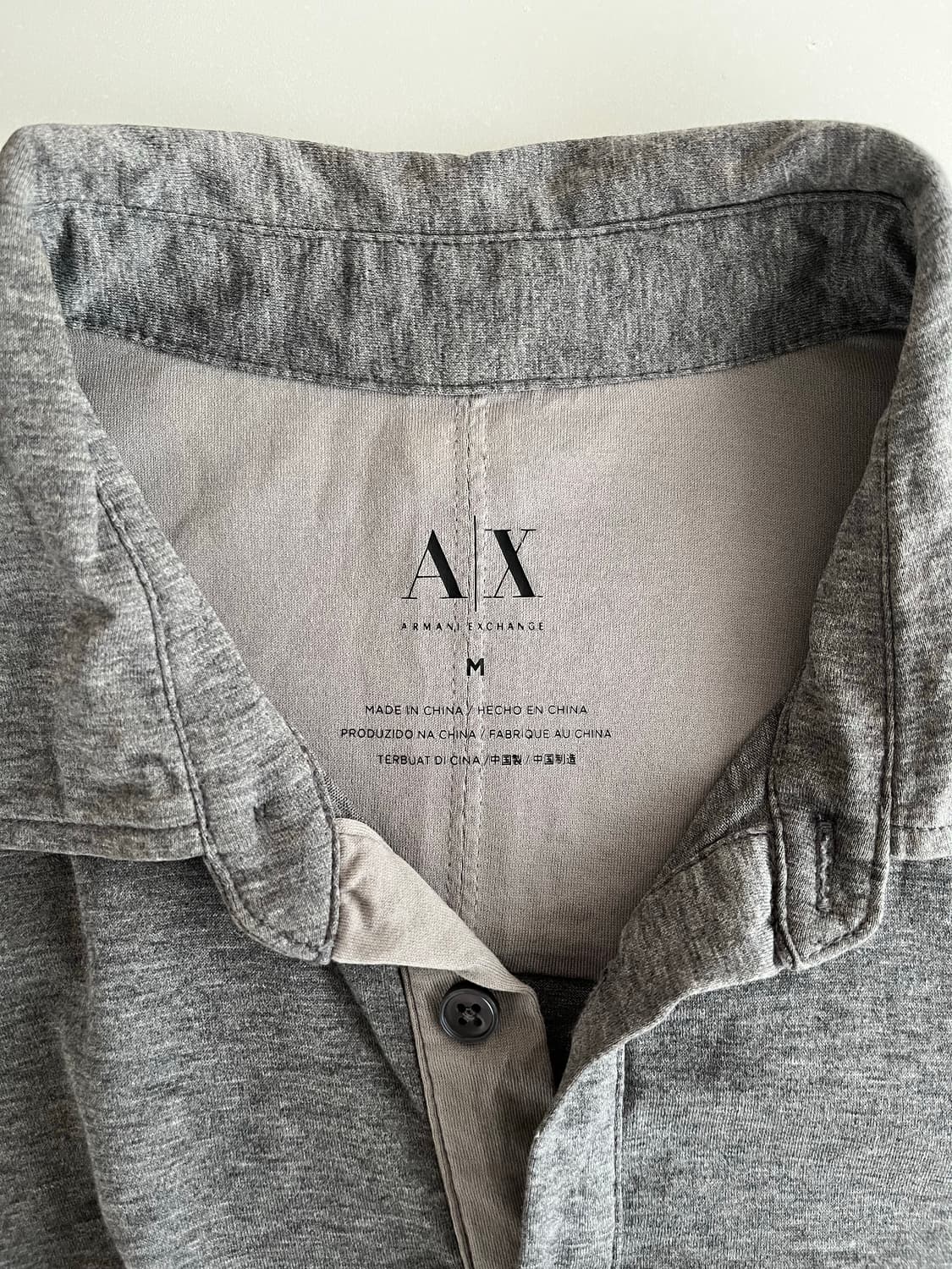 M) 아르마니 익스체인지 카라 티셔츠 그레이 상품이미지4