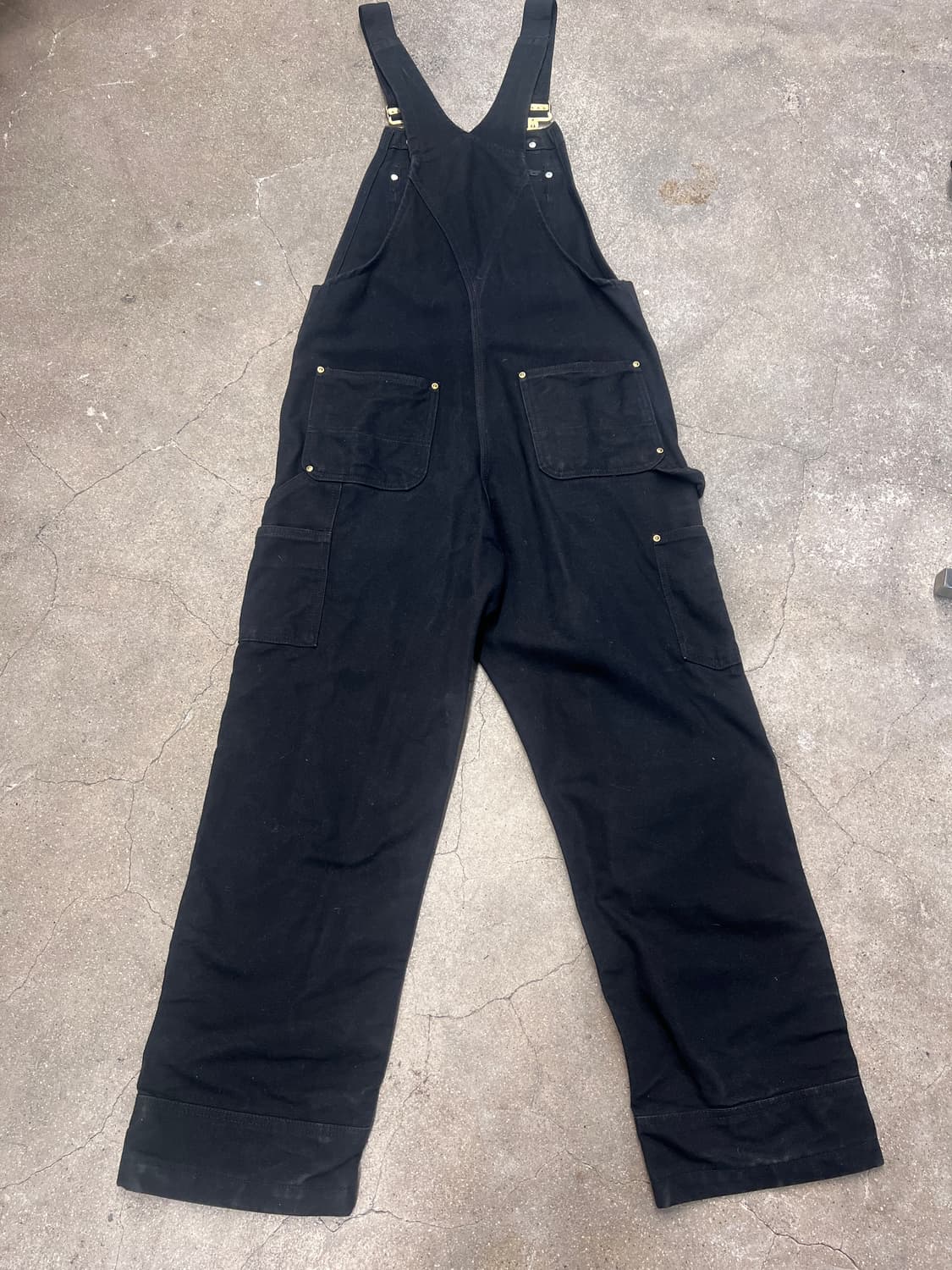 칼하트 더블니 오버롤 블랙 상품이미지7