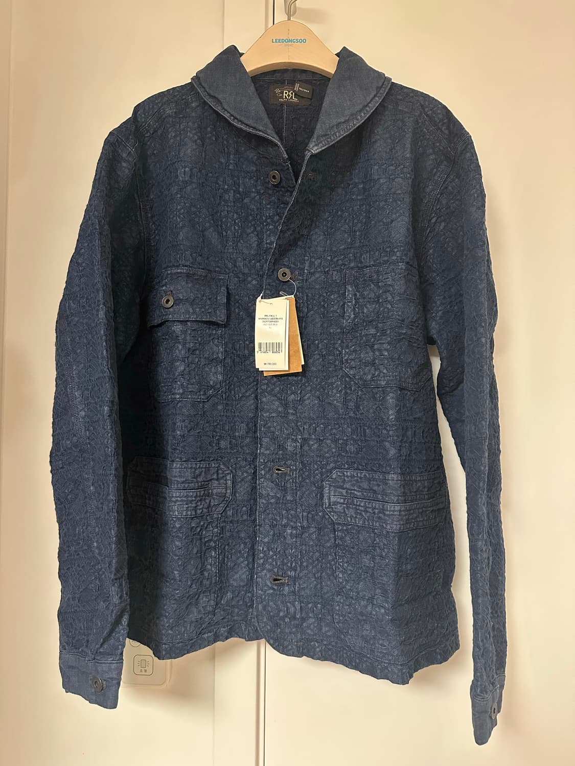 RRL 인디고 자카드 데크 오버셔츠 상품이미지1