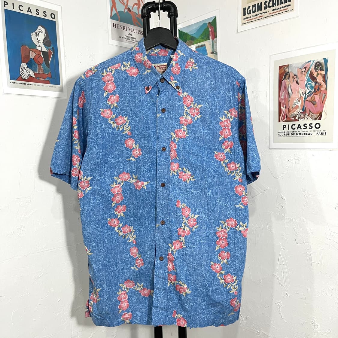 플라워패턴 하와이안 셔츠 상품이미지1