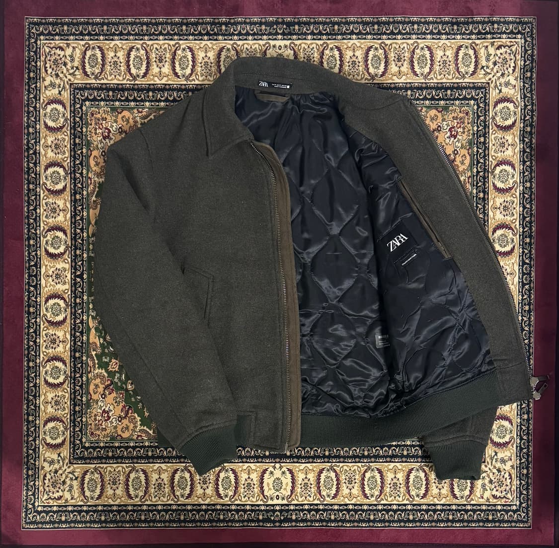 자라 스웨이드 블루종 봄버 자켓 M 상품이미지2