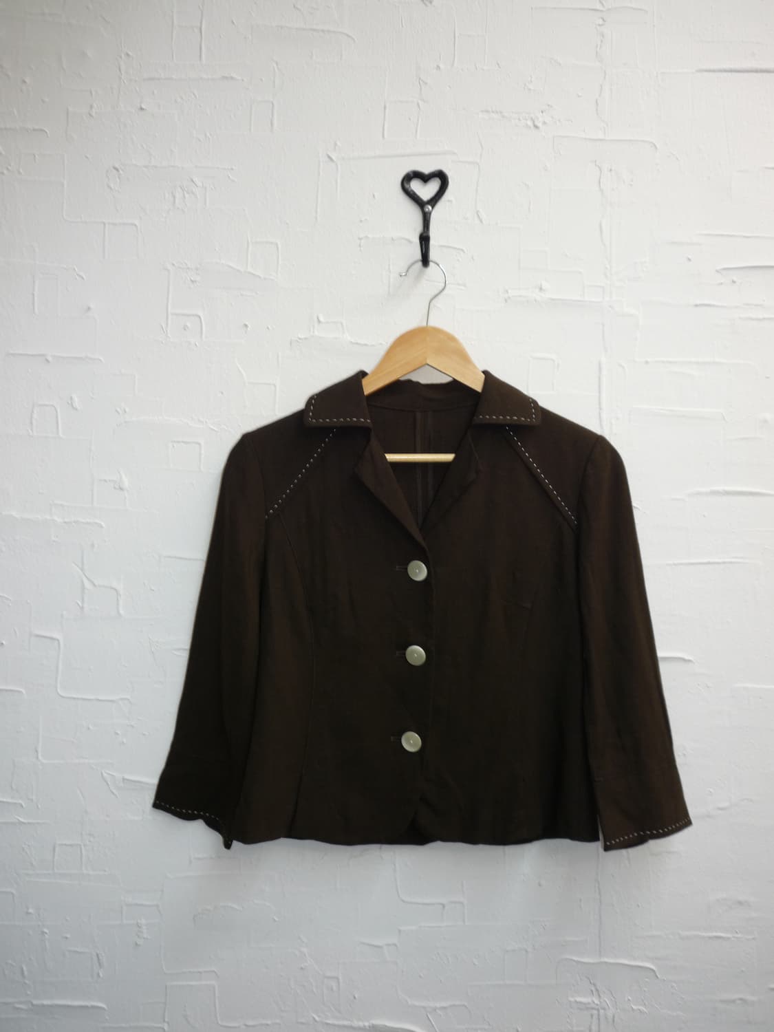 deep brown stitch jacket 상품이미지4