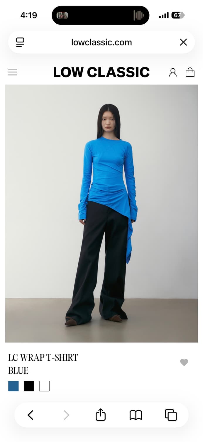 로우클래식 랩 티셔츠 블루 M 새상품 상품이미지1