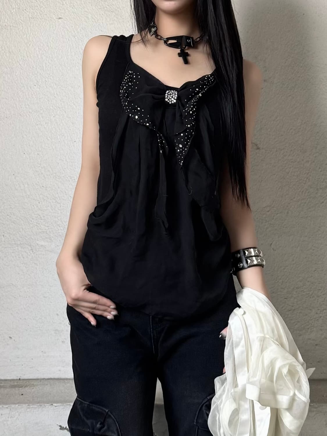 Ribbon sleeveless 상품이미지1