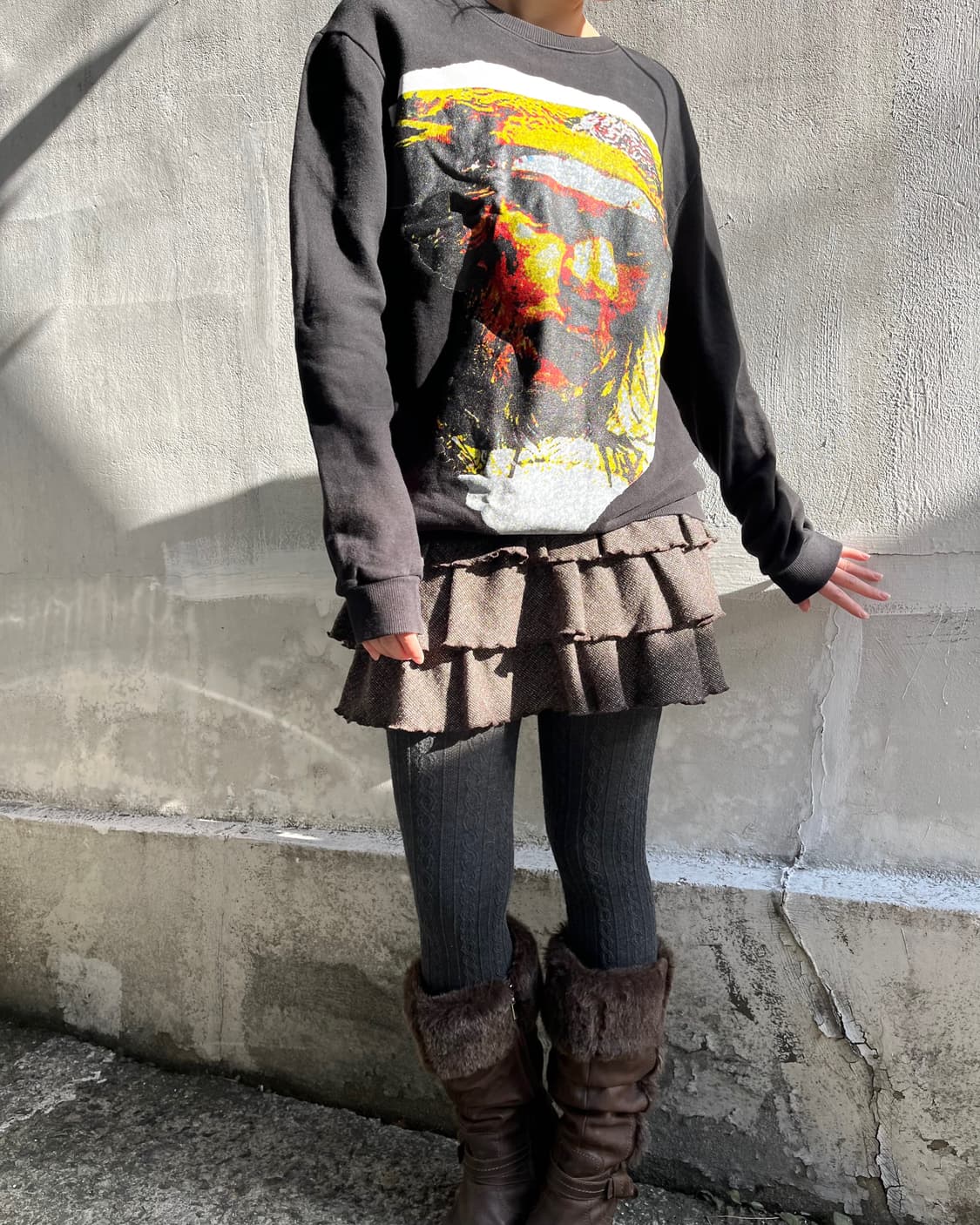 어태치먼트 프린트 롱슬리브 스웻셔츠 상품이미지8