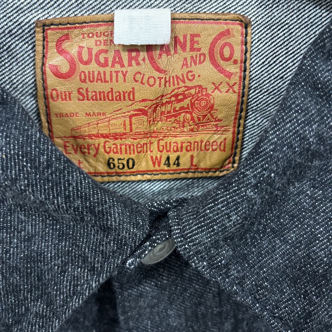 [44] 슈가케인 타입2 데님 트러커 자켓 블랙 상품이미지4