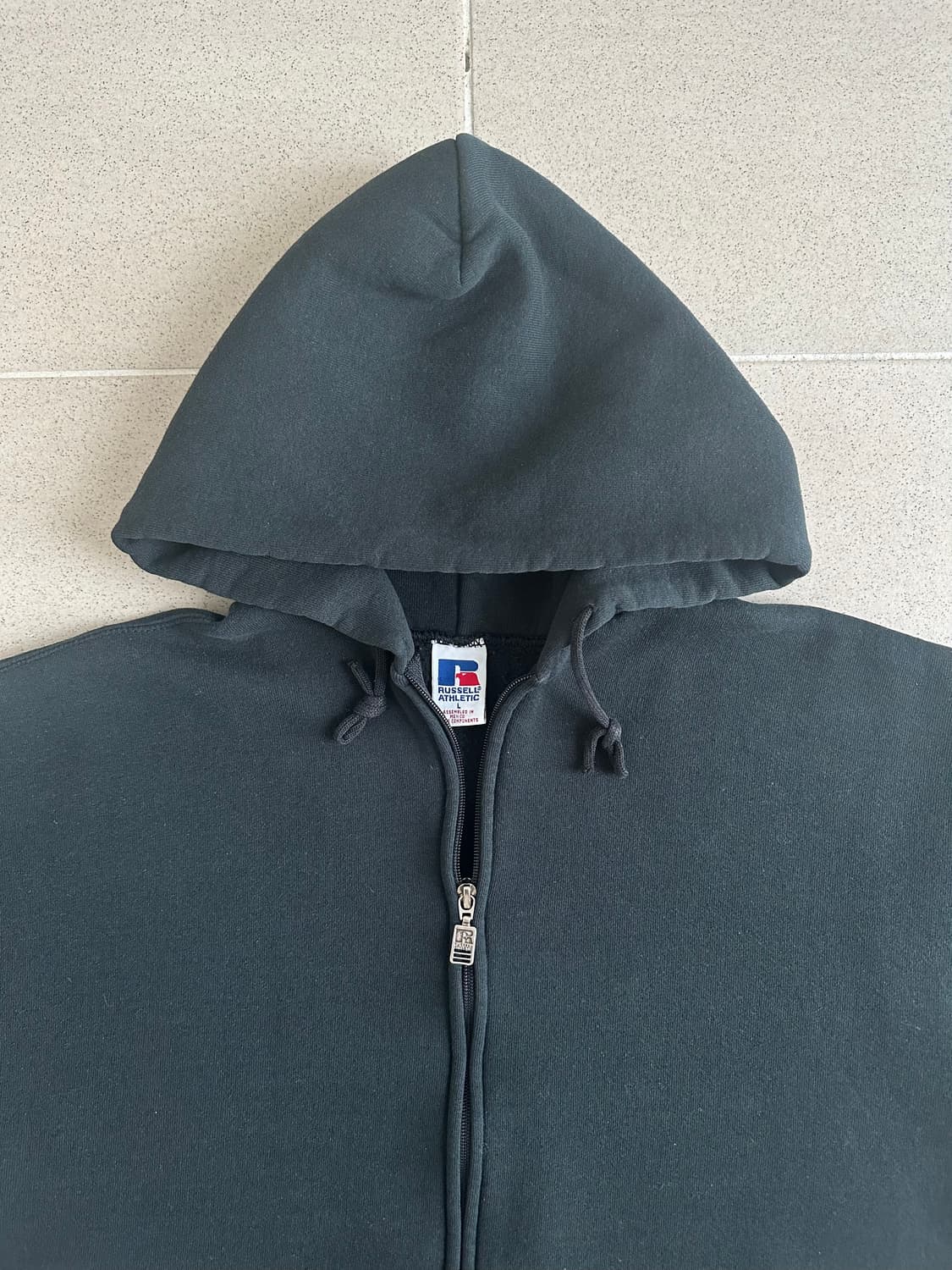 90s 빈티지 러셀 후드집업 블랙 L 상품이미지3