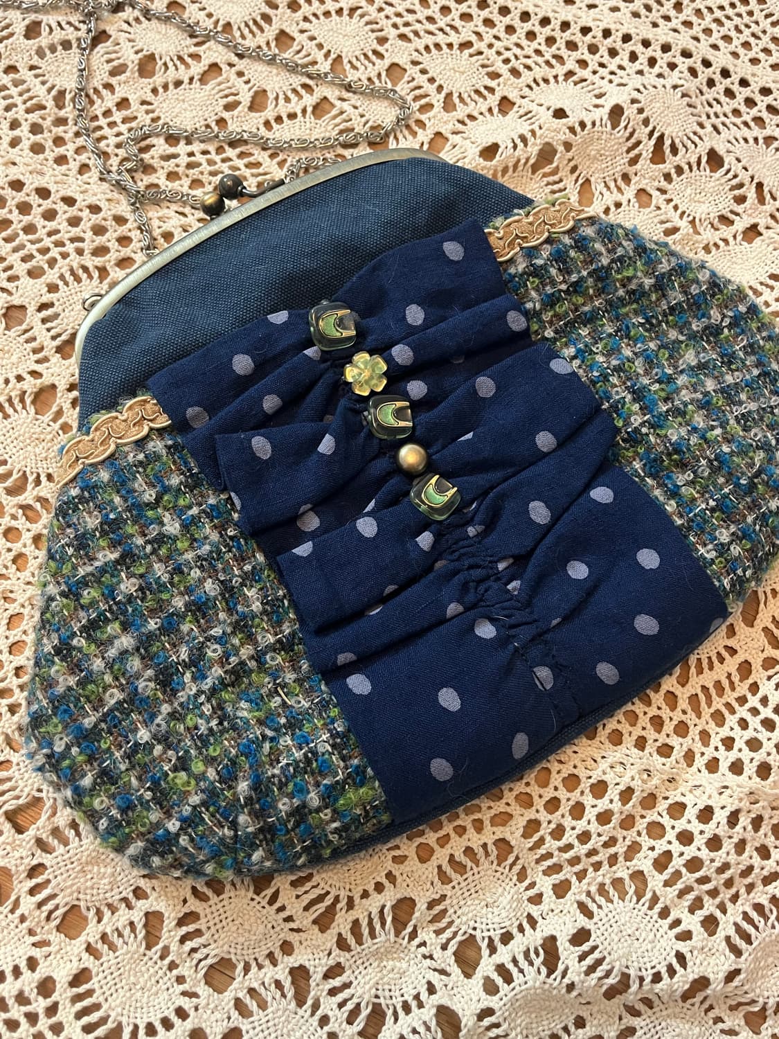 빈티지 모리걸 도트 크로스백  상품이미지4