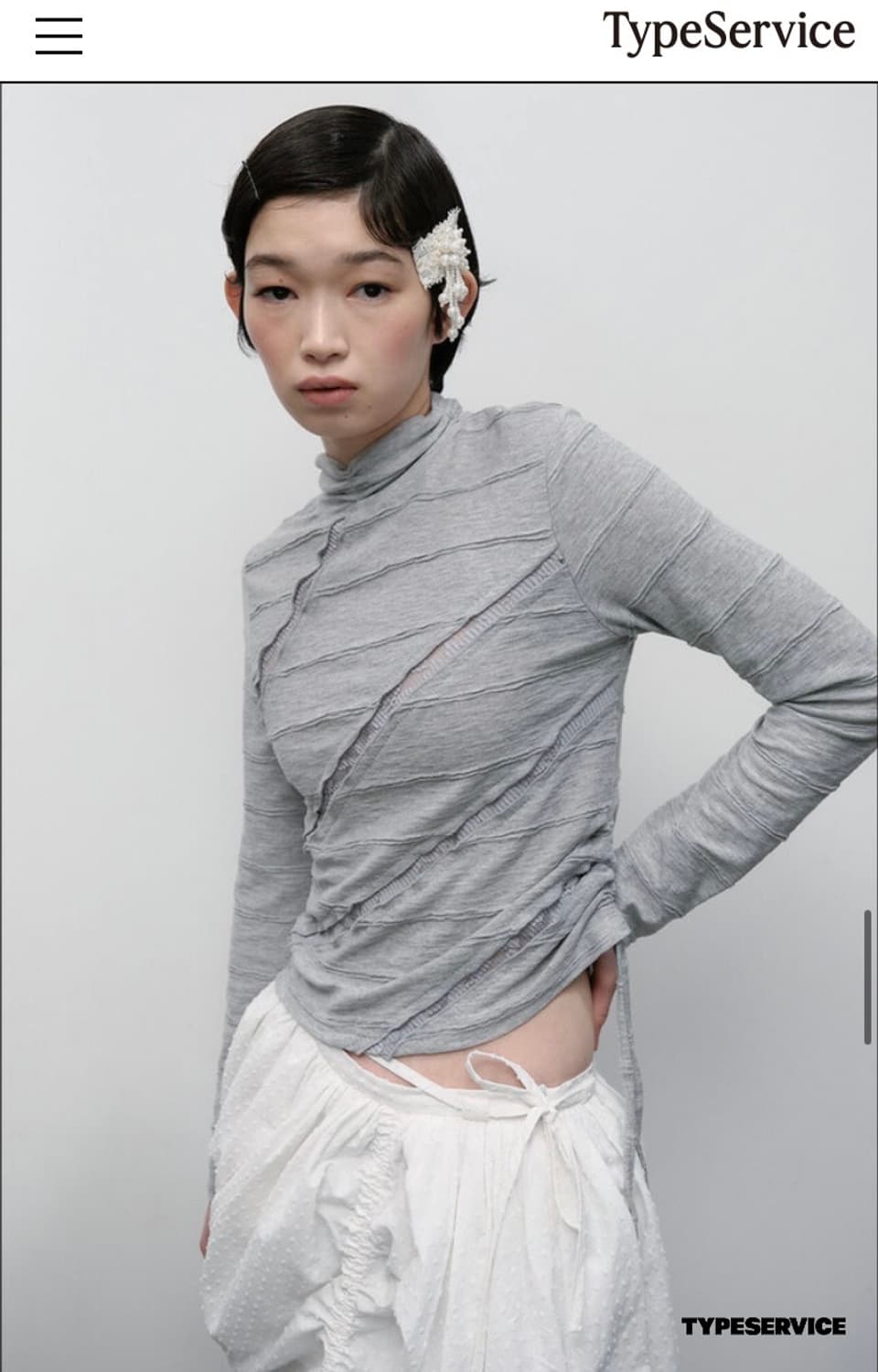 타입서비스 Lettuce Stitch Roll Neck Top  상품이미지2