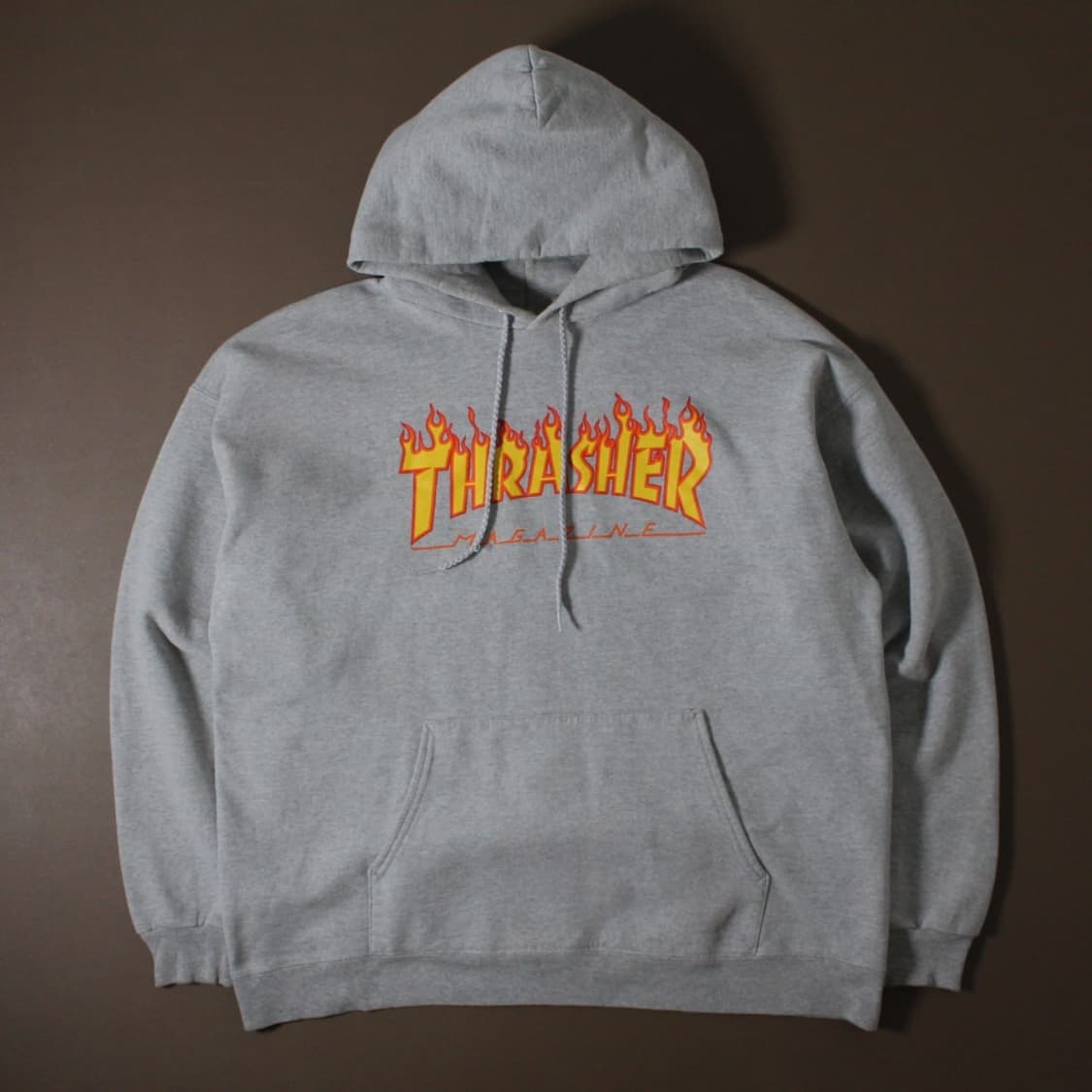 Trasher 트래셔 기모 그레이 후드티 상품이미지1