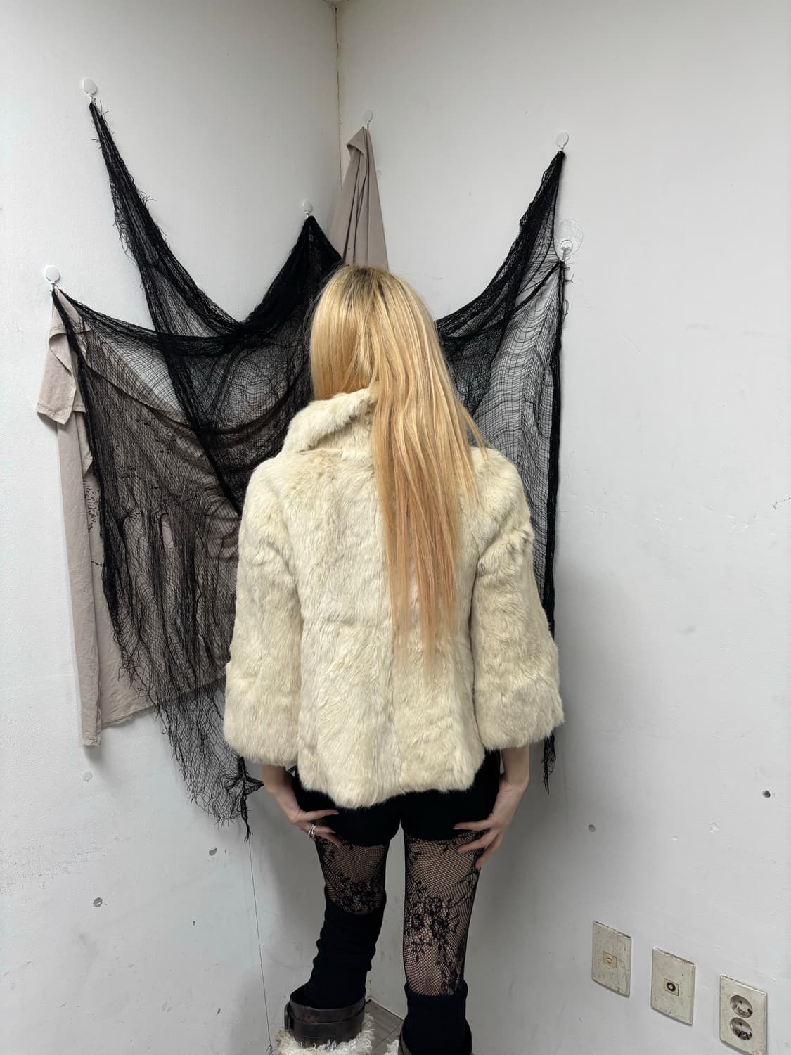 Y2K Rabbit Fur Jacket 상품이미지3