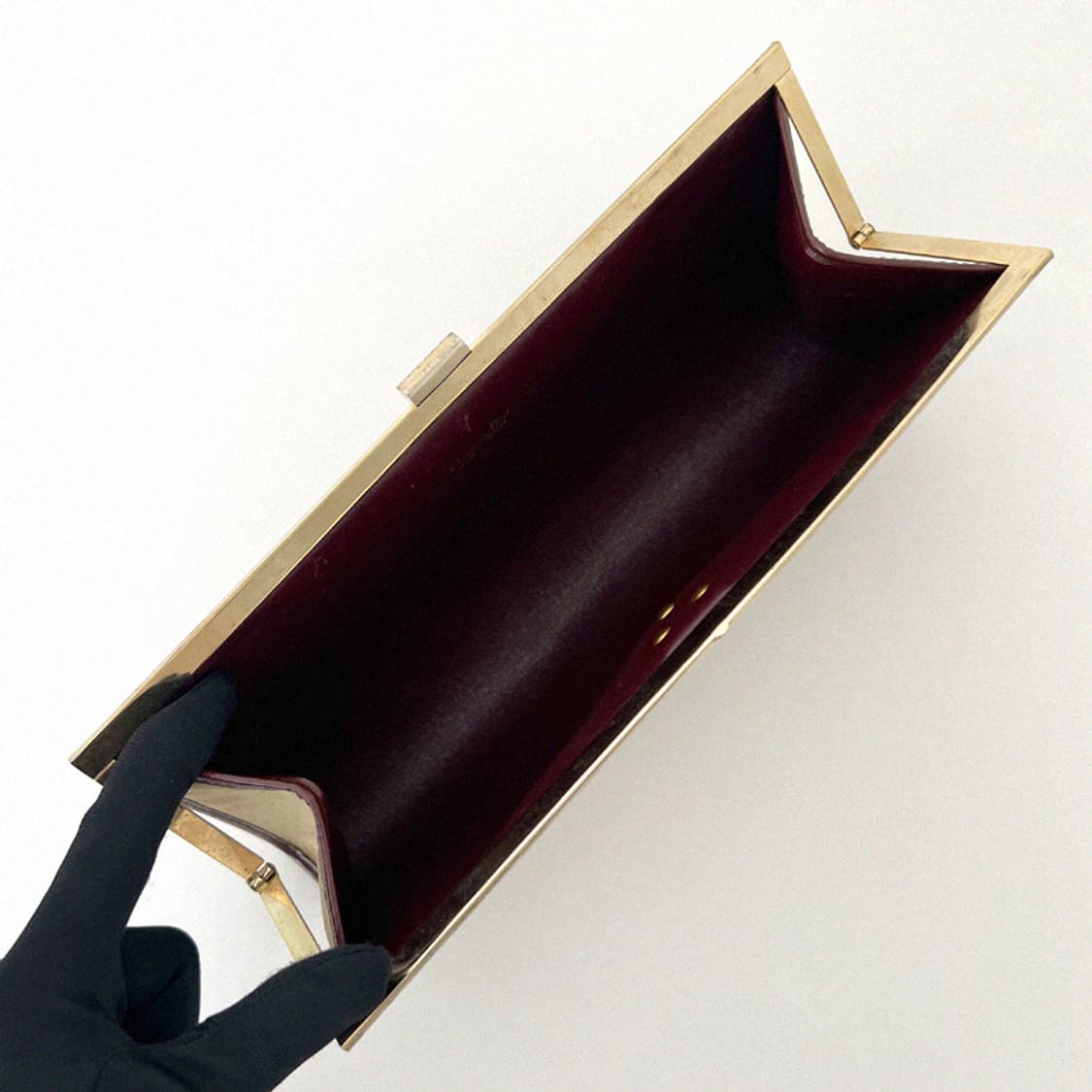 크리스찬 디올 빈티지 이브닝 골드 스틸 클러치백 상품이미지8