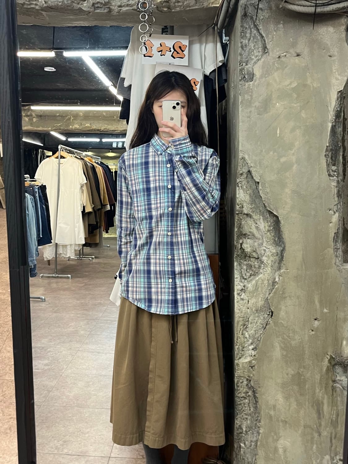 갭 체크 포켓 셔츠 블루 S #csz3971 상품이미지2