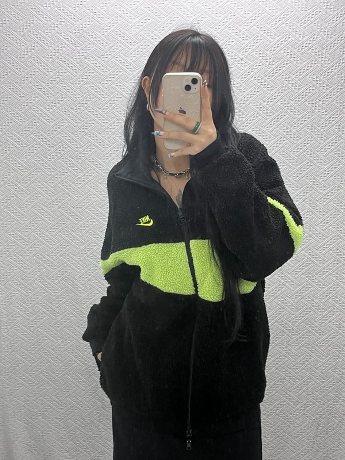 나이키 빈티지 키치 빅스우시 뽀글이 양털 후리스 105 C07602 상품이미지1