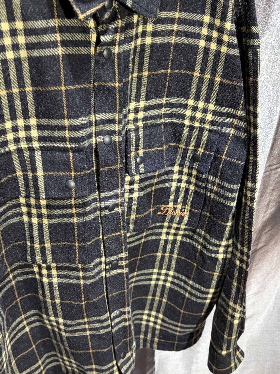 XL 디키즈 투포켓 빅스펠링 체크패턴 셔츠 상품이미지6